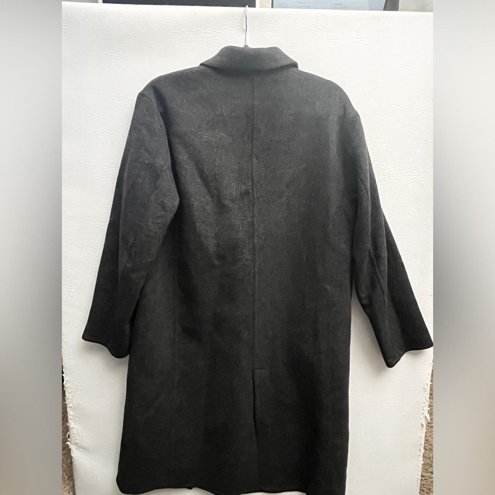 Uniqlo Wool Blend Charcoal Grey Oversized Blazer Coat Small - Picture 2 of 11